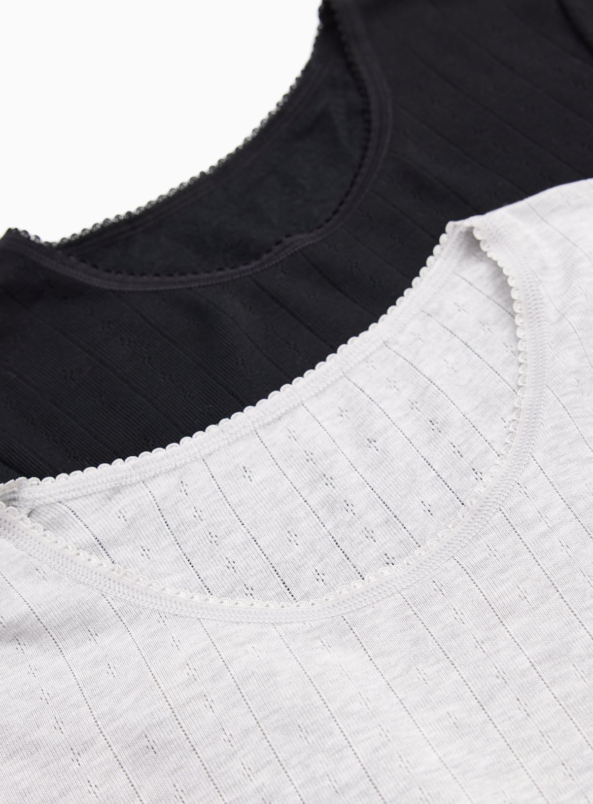 Grey & Black Thermal Short Sleeve Tops 2 Pack XS - Image 4 thumbnail